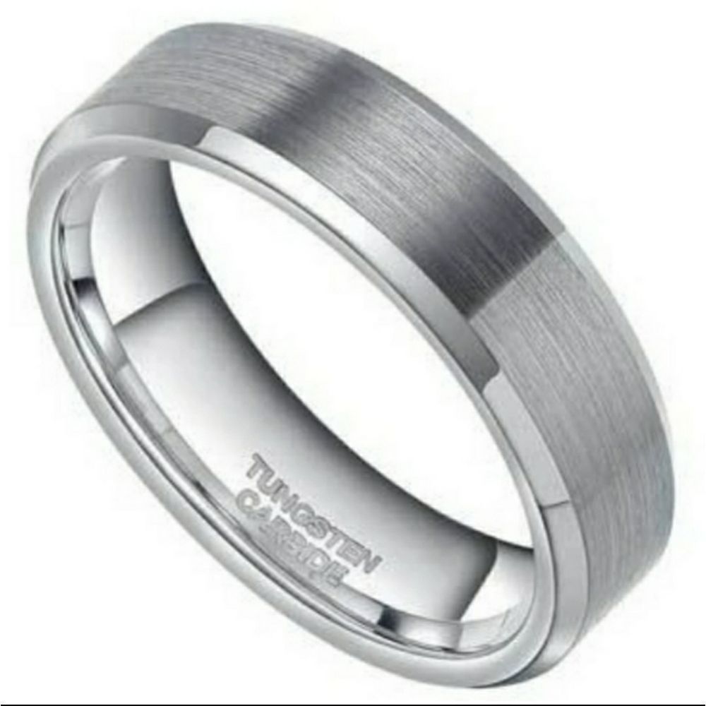 Tungsten Carbide Ring with I Love You Inscribed New 10.5